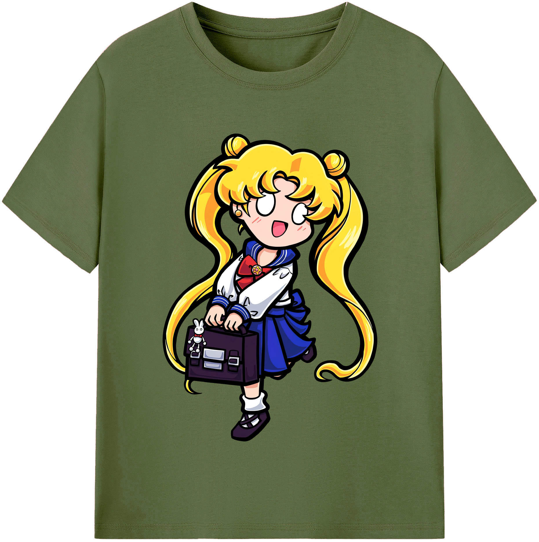 （画像用） 美少女戦士セーラームーン 愛野 美奈子 あいの みなこ Sailor Moon Aino Minako 綿100％半袖Tシャツ（フロントプリント）